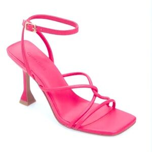 Open Edit Fuschia Pink Strappy Sandals Size 6